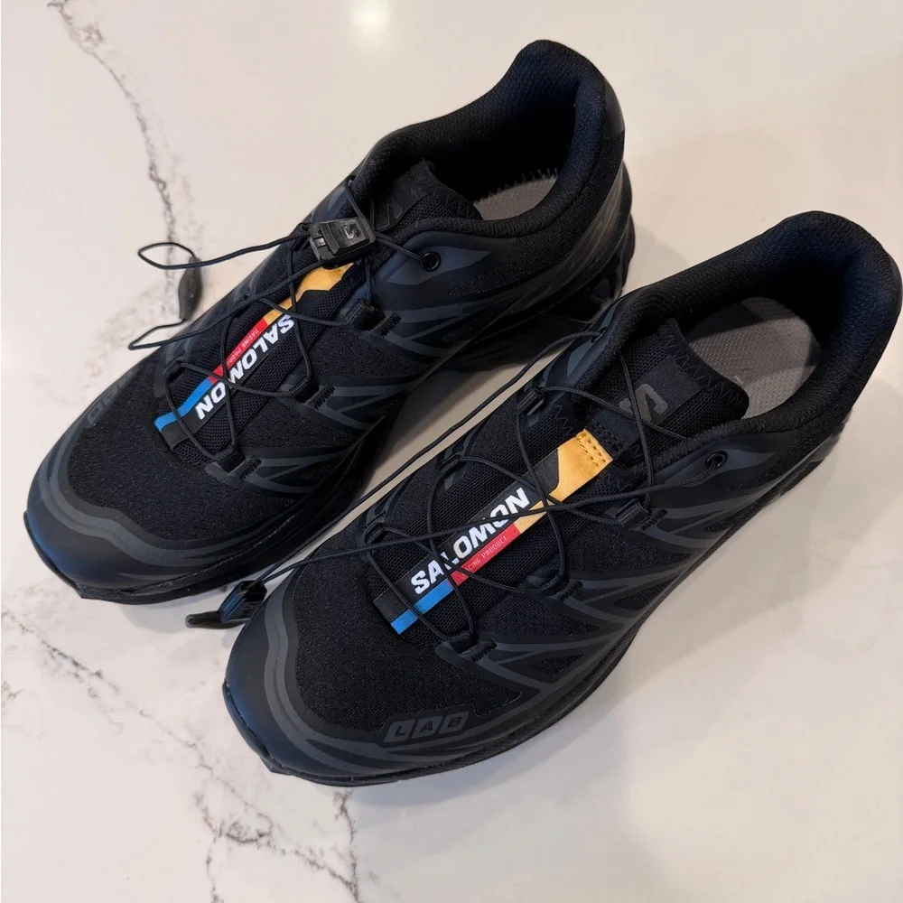Salomon Black Athletic Trail Shoes - Picture 2 of 6